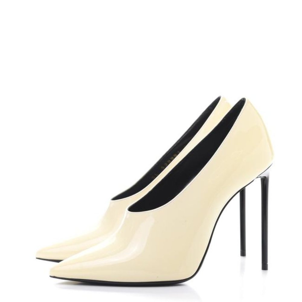 SAINT LAURENT  Teddy High-Vamp Patent Leather Pumps BRAND NEW